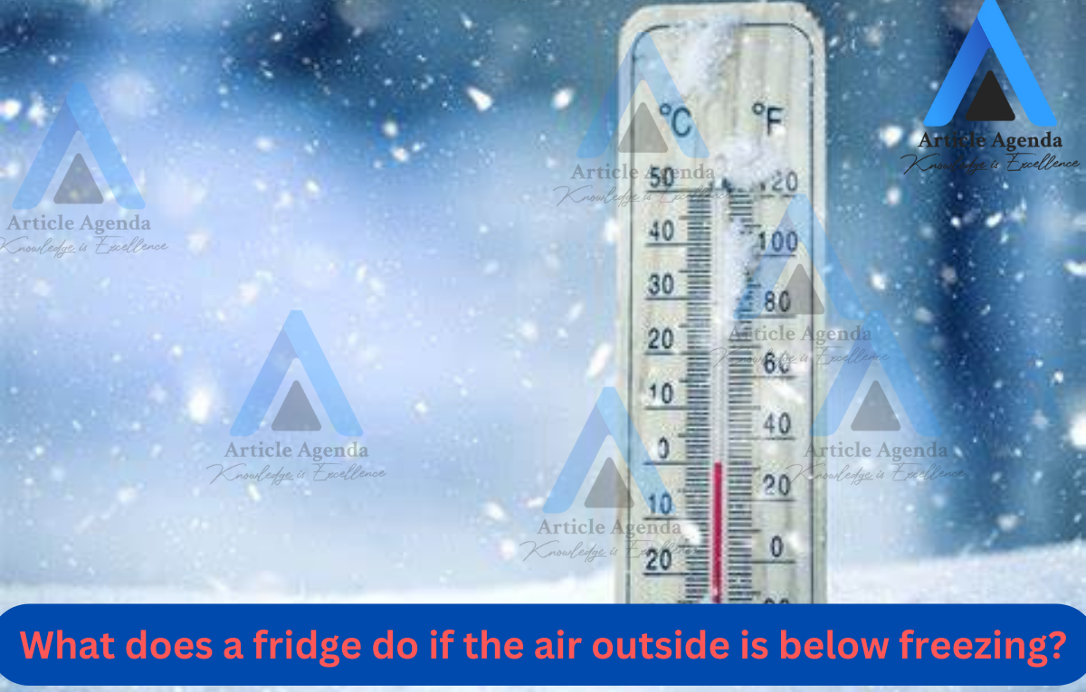 What does a fridge do if the air outside is below freezing?